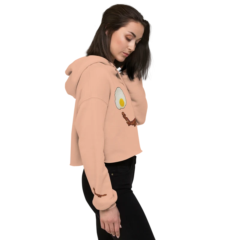 Eggs & Bacon:) Crop-Hoodie