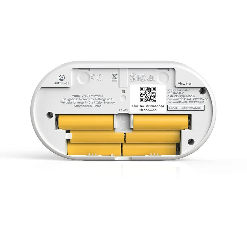 Airthings 2960 View Plus - Radon & Air Quality Monitor (PM, CO2, VOC, Humidity, Temp, Pressure)