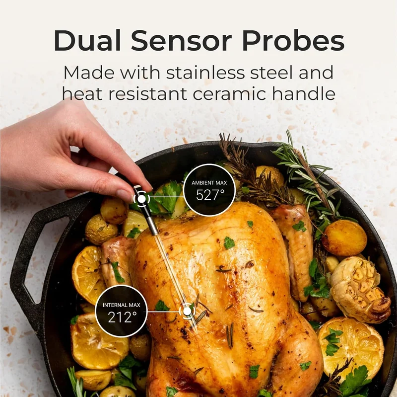MEATER Plus | Smart Meat Thermometer with Bluetooth | 165ft Wireless Range | for The Oven, Grill, Kitchen, BBQ, Smoker, Rotisserie
