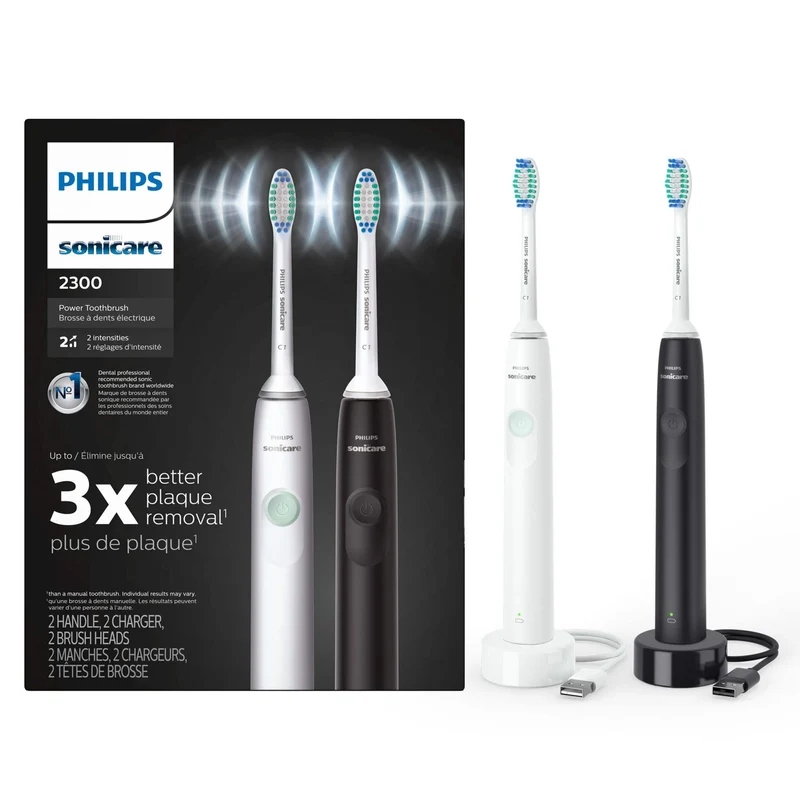 Philips Sonicare 2300 Dual Pack Rechargeable Electric Toothbrush