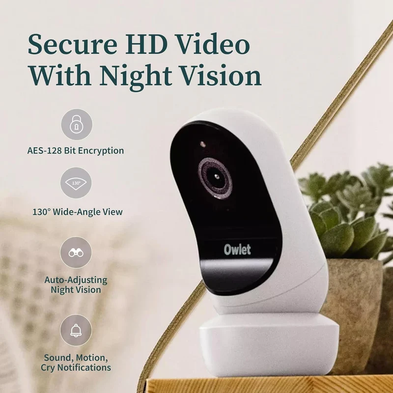 Owlet Dream Duo with Cam 2 Wearable Baby Monitor (PS04NMBBJ) - Mint Green