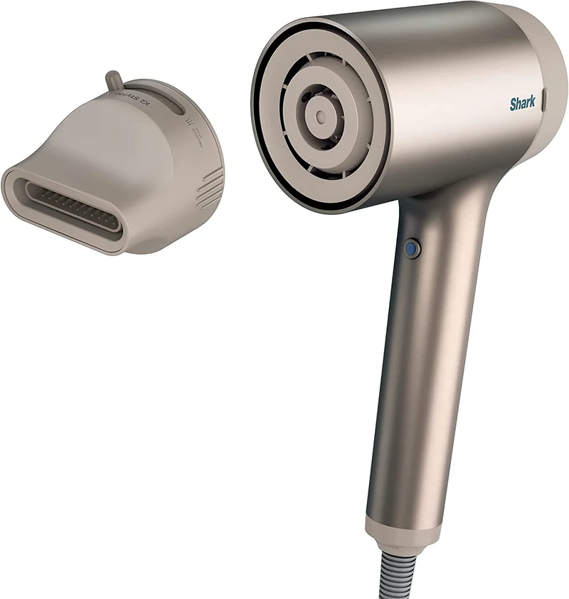 Shark HD102C Blow Dryer HyperAIR Fast-Drying with IQ 2-in-1 Concentrator, Ionic, No Heat Damage, for All Hair Types, Stone (Open Box )