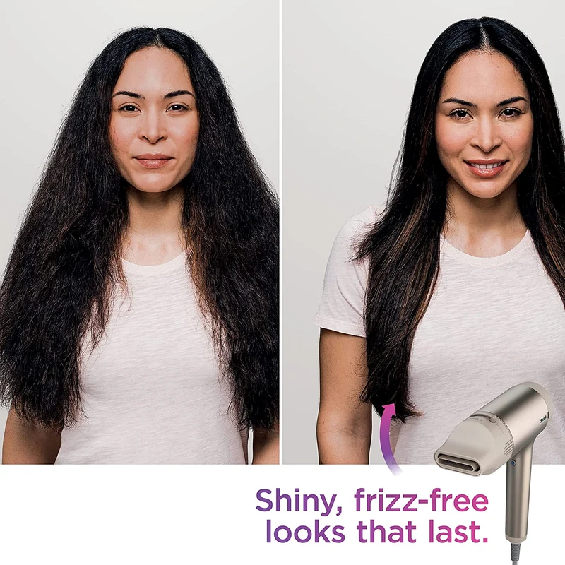 Shark HD102C Blow Dryer HyperAIR Fast-Drying with IQ 2-in-1 Concentrator, Ionic, No Heat Damage, for All Hair Types, Stone (Open Box )