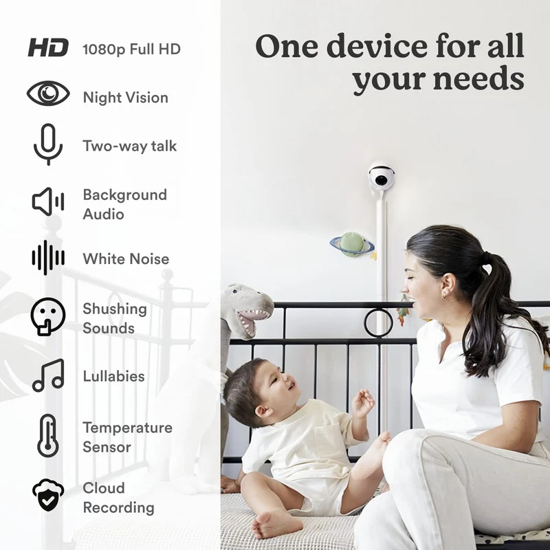 Invidyo Video Baby Monitor with Night Vision and Two-Way Communication (INV300) (Open Box)