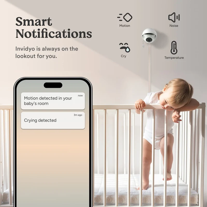 Invidyo Video Baby Monitor with Night Vision and Two-Way Communication (INV300) (Open Box)