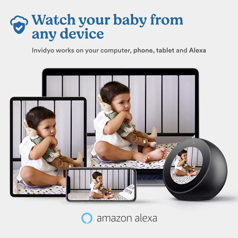 Invidyo Video Baby Monitor with Night Vision and Two-Way Communication (INV300) (Open Box)