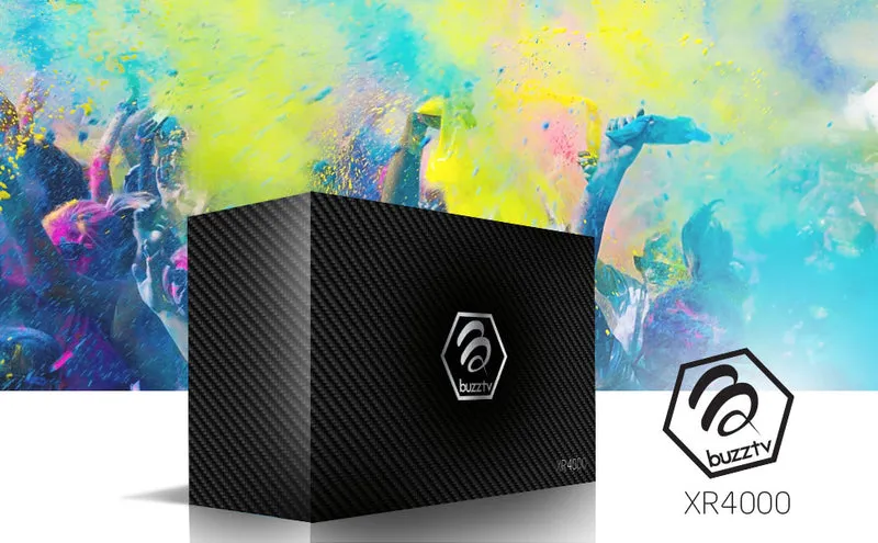 BuzzTV XR4000 - Android 9.0 IPTV Set-Top Box with IR-100 Remote - Faster Than Ever Before - 4K Ultra HD - 2GB RAM 16GB Storage - Latest Graphics Processor - Dual Band WiFi