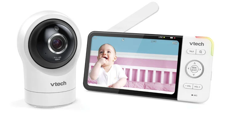 VTech 5" Wi-Fi Video Baby Monitor w/ Night Vision & 2 Way Communication & Pan/Tilt (RM5764HD)