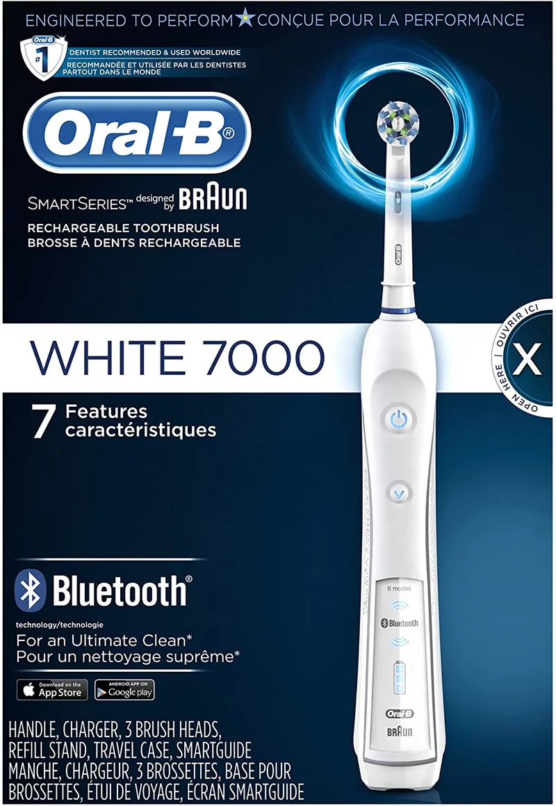 Oral-B 7000 SmartSeries Electric Toothbrush – Bluetooth & 3D Clean
