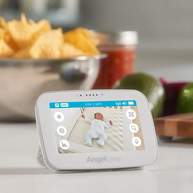 Angelcare Baby Monitor with 4.3” Touchscreen Display and Wireless Breathing Sensor Pad (AC417)