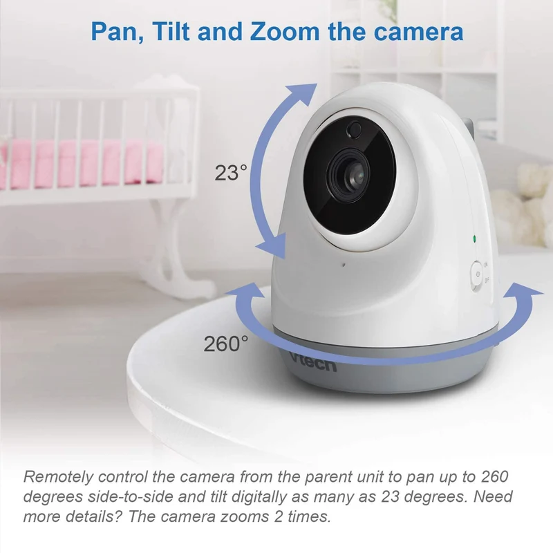 VTech VM3261 2.8” Digital Video Baby Monitor with Pan & Tilt Camera