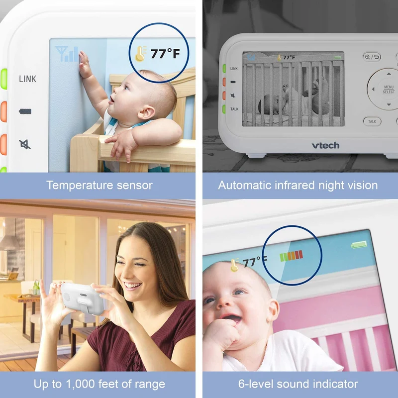 VTech VM3261 2.8” Digital Video Baby Monitor with Pan & Tilt Camera