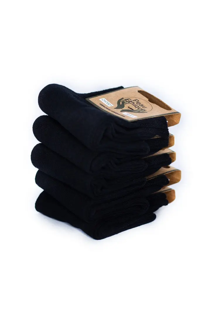 Lot chaussettes noires en coton bio
