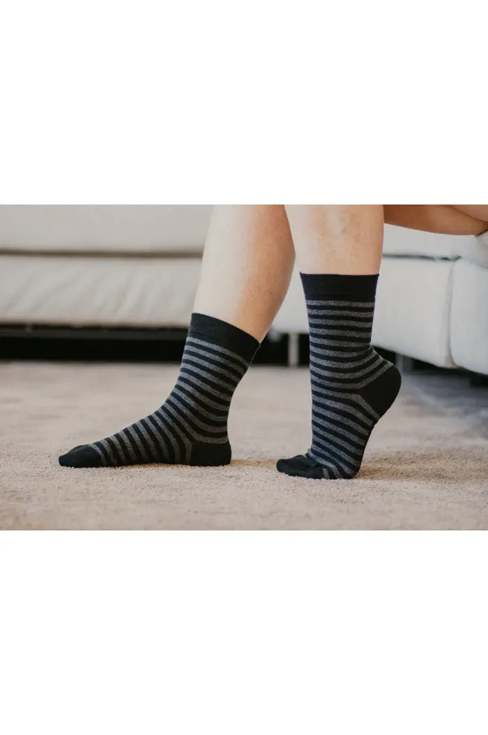 Chaussettes rayées coton bio