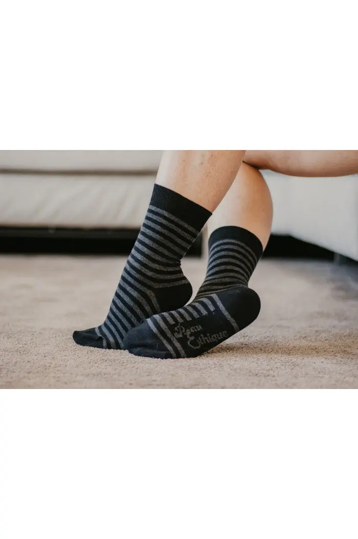 Chaussettes rayées coton bio