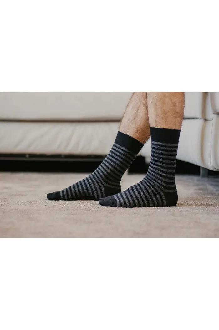 Chaussettes rayées coton bio