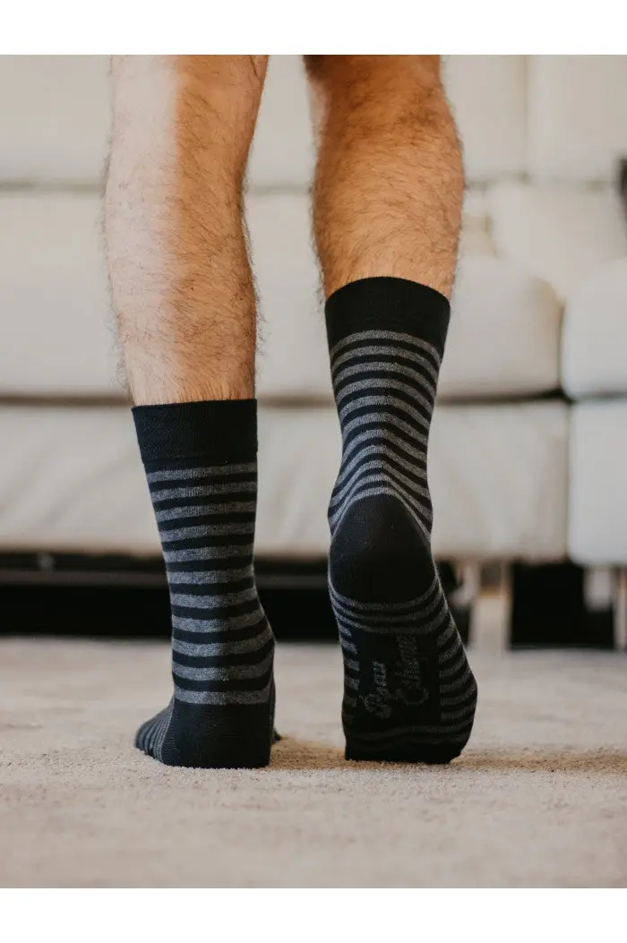 Chaussettes rayées coton bio