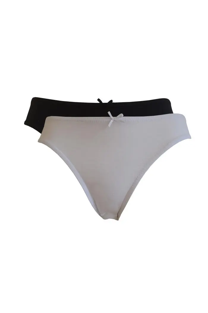 Lot Slip Noir et Blanc coton bio