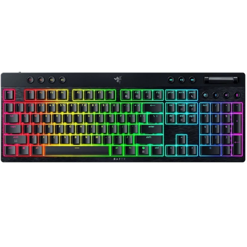 RAZER OFFICAL OUTLET - RZ03-05270200 BlackWidow V4 Low-Profile HyperSpeed Wireless Gaming Keyboard - Razer Renewed