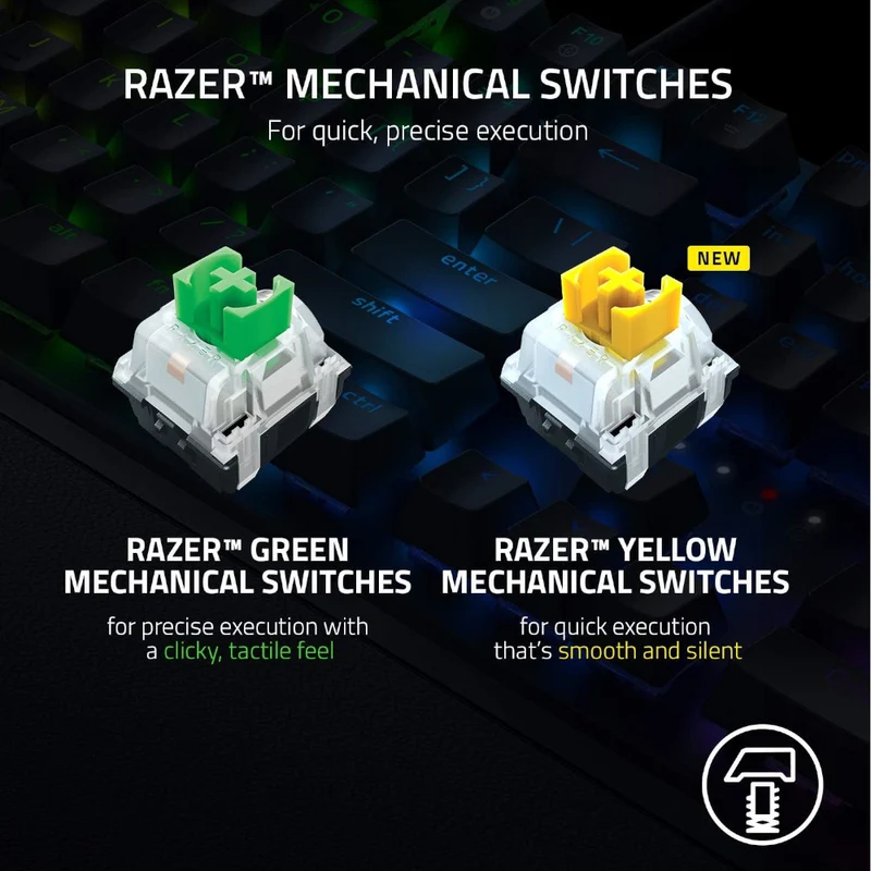 RAZER OFFICAL OUTLET - RZ03-03490200 BlackWidow V3 Mechanical Gaming Keyboard - Razer Renewed