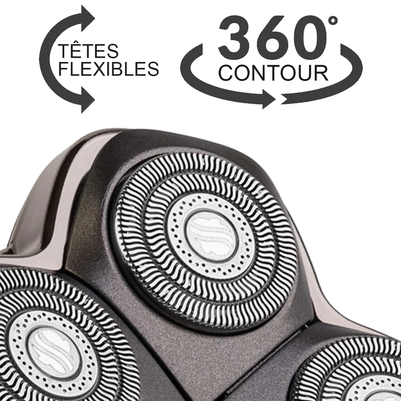 Lame de rechange Baron PRO 3 têtes | Compatible avec tous les rasoirs Skull Shaver