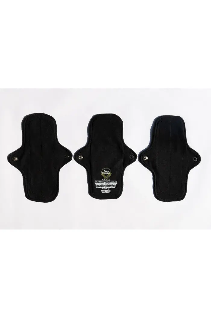 Lot de 3 serviettes hygiéniques lavables - flux normal