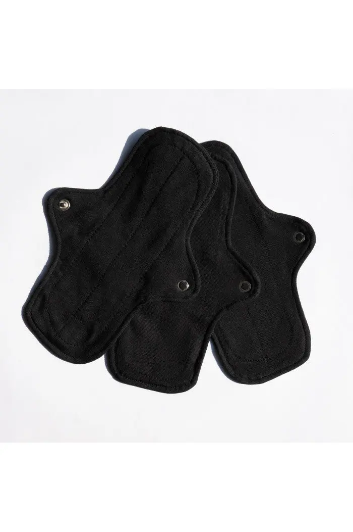 Lot de 3 serviettes hygiéniques lavables - flux abondant