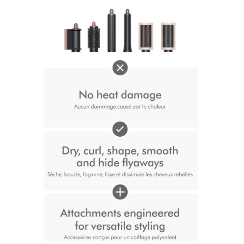 DYSON OFFICIAL OUTLET Airwrap Complete Long Barrel Ceramic Pink & Rose Gold - Dyson refurbished (Excellent) with 1 year warranty