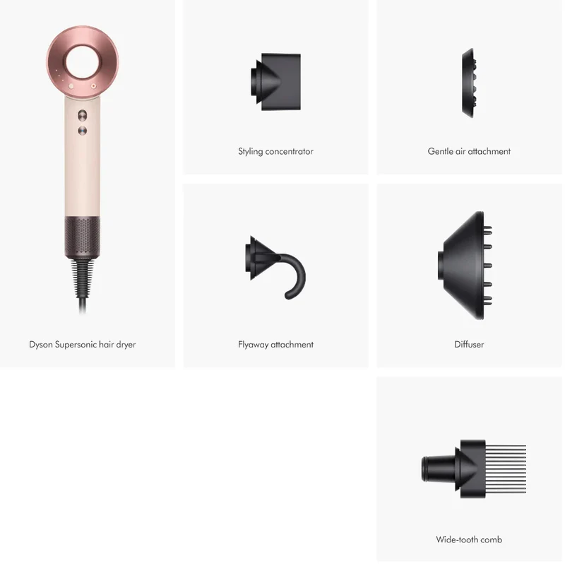 DYSON OFFICIAL OUTLET Supersonic Hair Dryer Ceramic Pink/Rose Gold - Refurbished with 1 year Dyson Warranty - (Excellent)