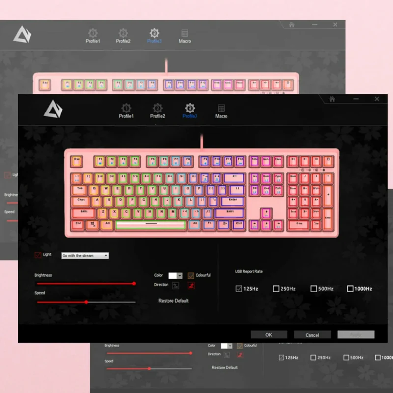AUKEY G15 Mechanical Gaming Keyboard RGB Pink
