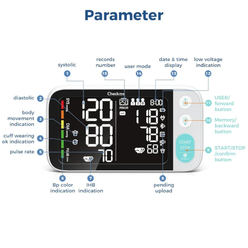 CHECKME BP3C2 Smart Arm Blood Pressure Monitor