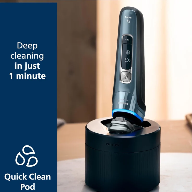 PHILIPS S9982/50 Electric Shaver Series 9000, Wet & Dry Electric with Dual SteelPrecision Blades