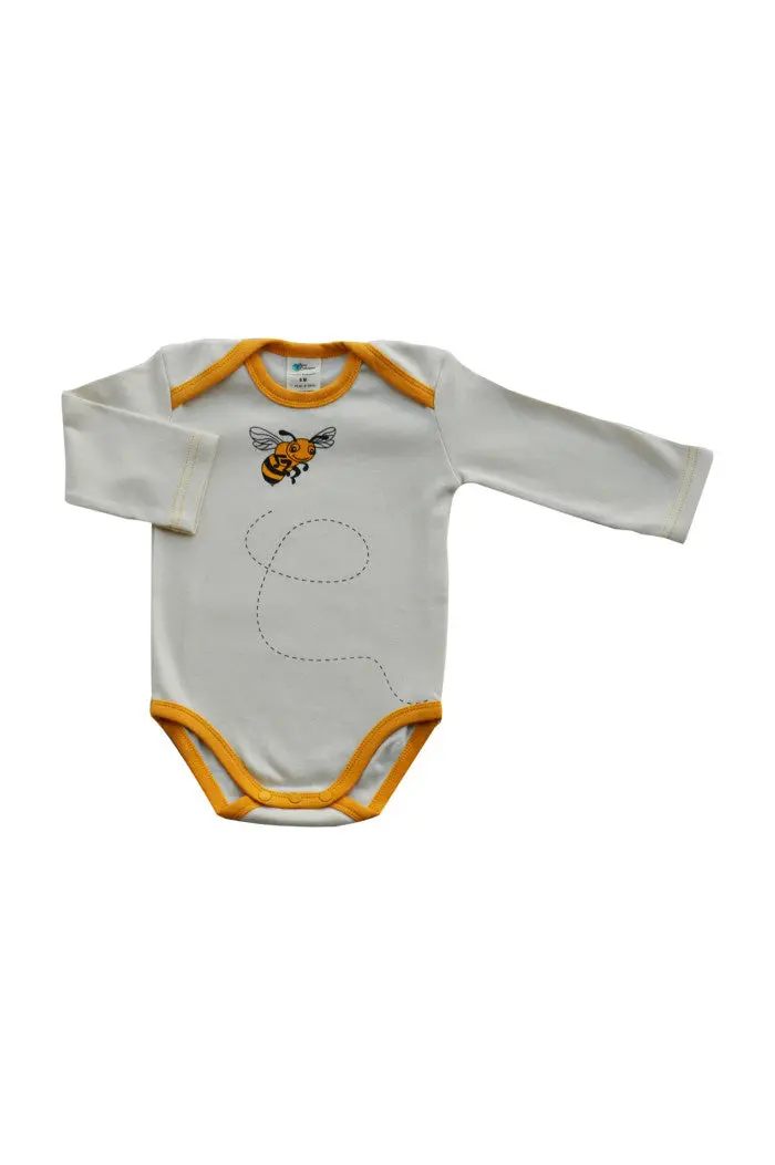 Body Manches Longues Coton Bio Abeille