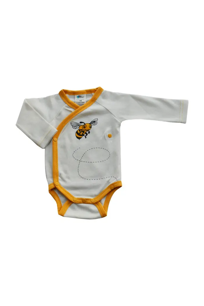 Body Bébé Croisé Manches Longues Abeille