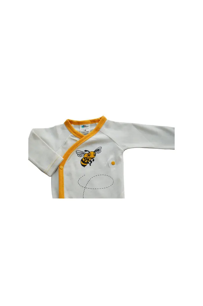 Body Bébé Croisé Manches Longues Abeille