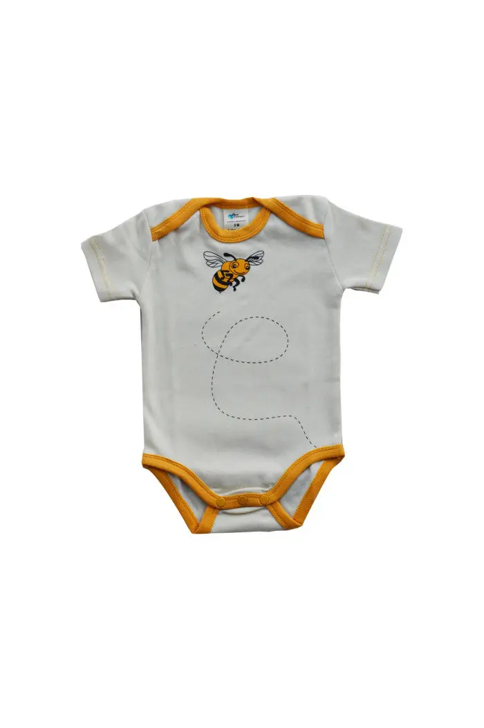 Body Bébé Manches Courtes Abeille Coton Bio