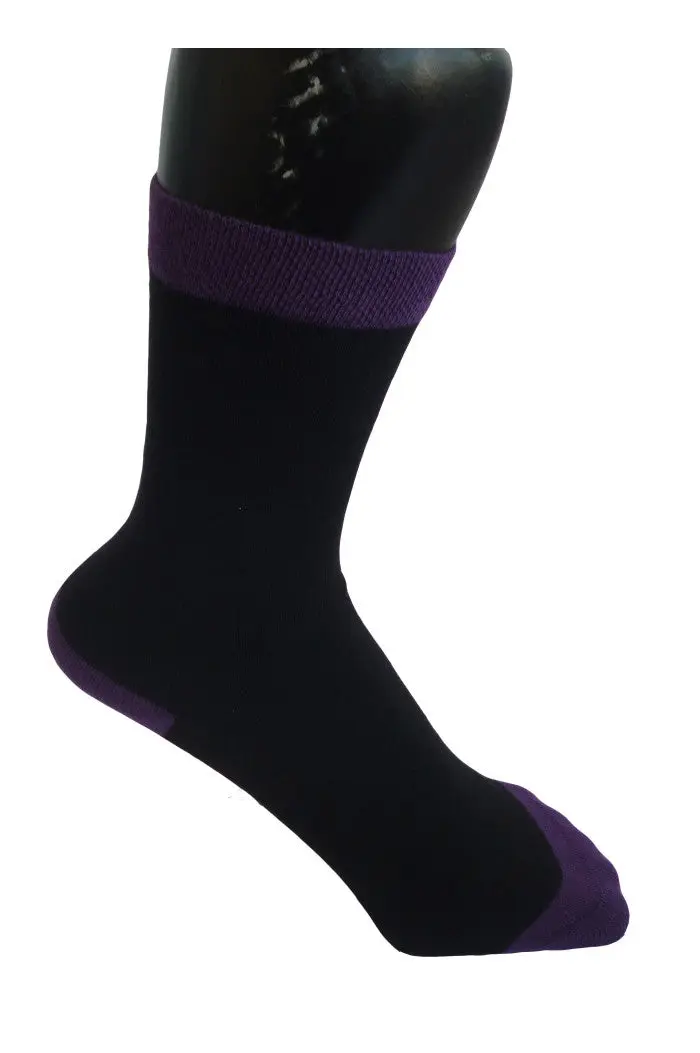 Chaussettes enfant noir/violet