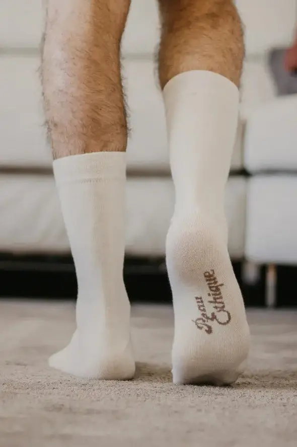 Chaussettes en coton biologique unie