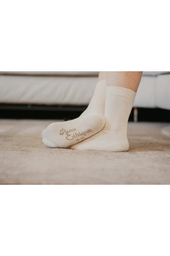 Chaussettes en coton biologique unie