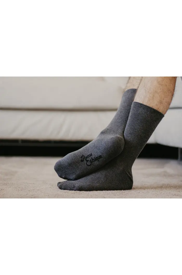 Chaussettes en coton biologique unie