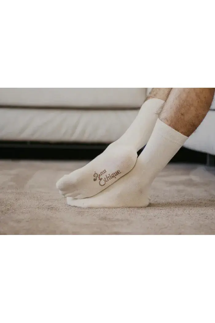 Chaussettes en coton biologique unie