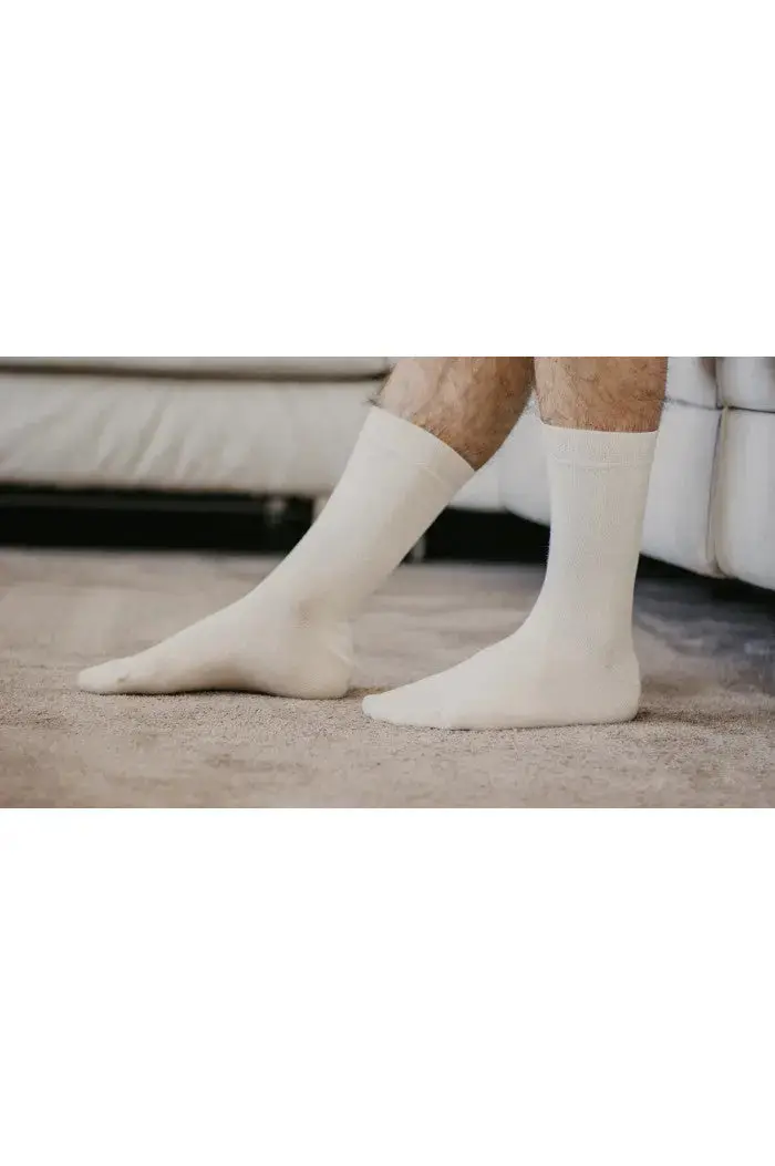 Chaussettes en coton biologique unie