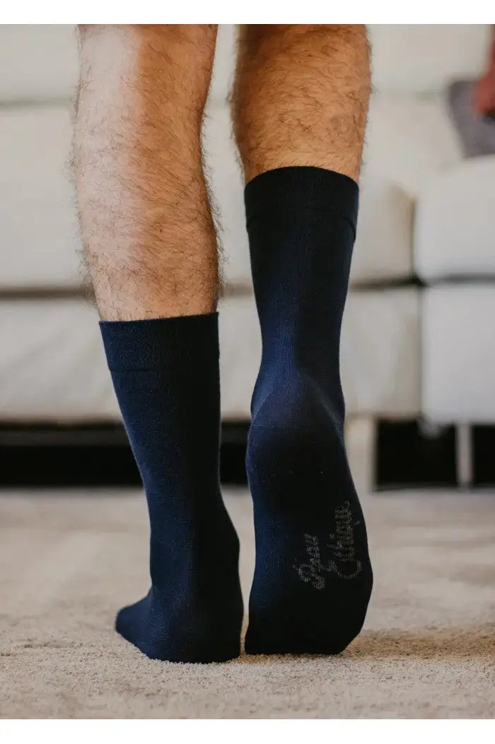 Chaussettes en coton biologique unie