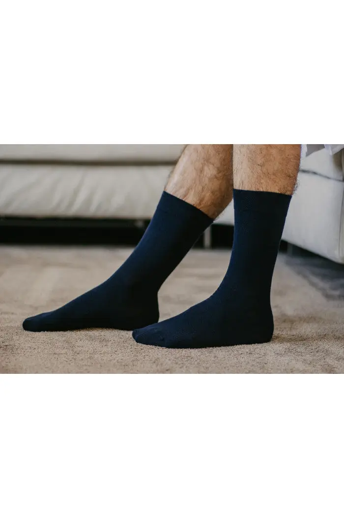 Chaussettes en coton biologique unie