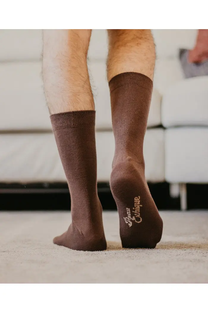 Chaussettes en coton biologique unie