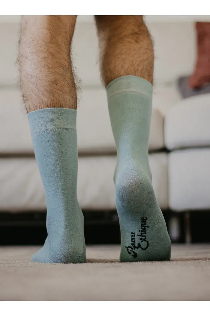 Chaussettes en coton biologique unie
