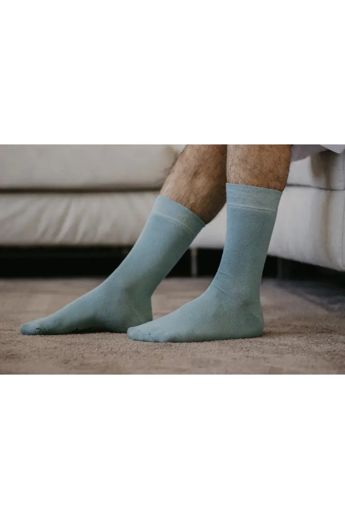 Chaussettes en coton biologique unie