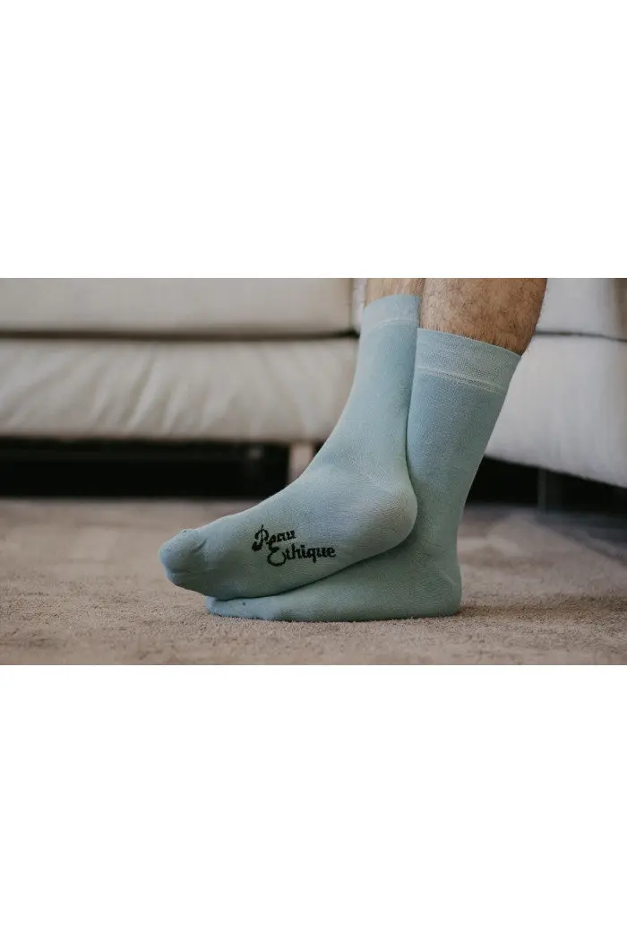 Chaussettes en coton biologique unie