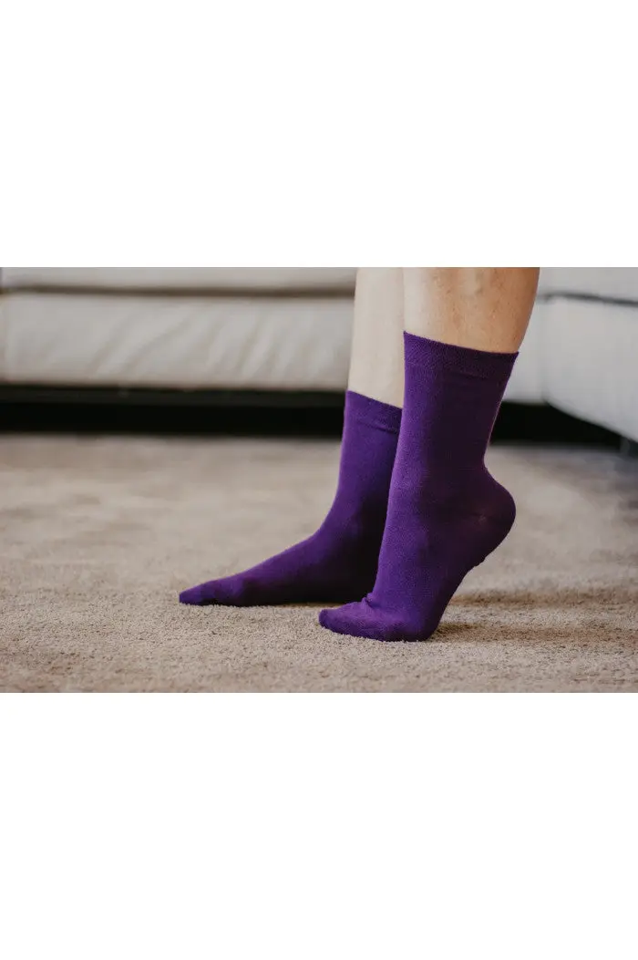 Chaussettes en coton biologique unie