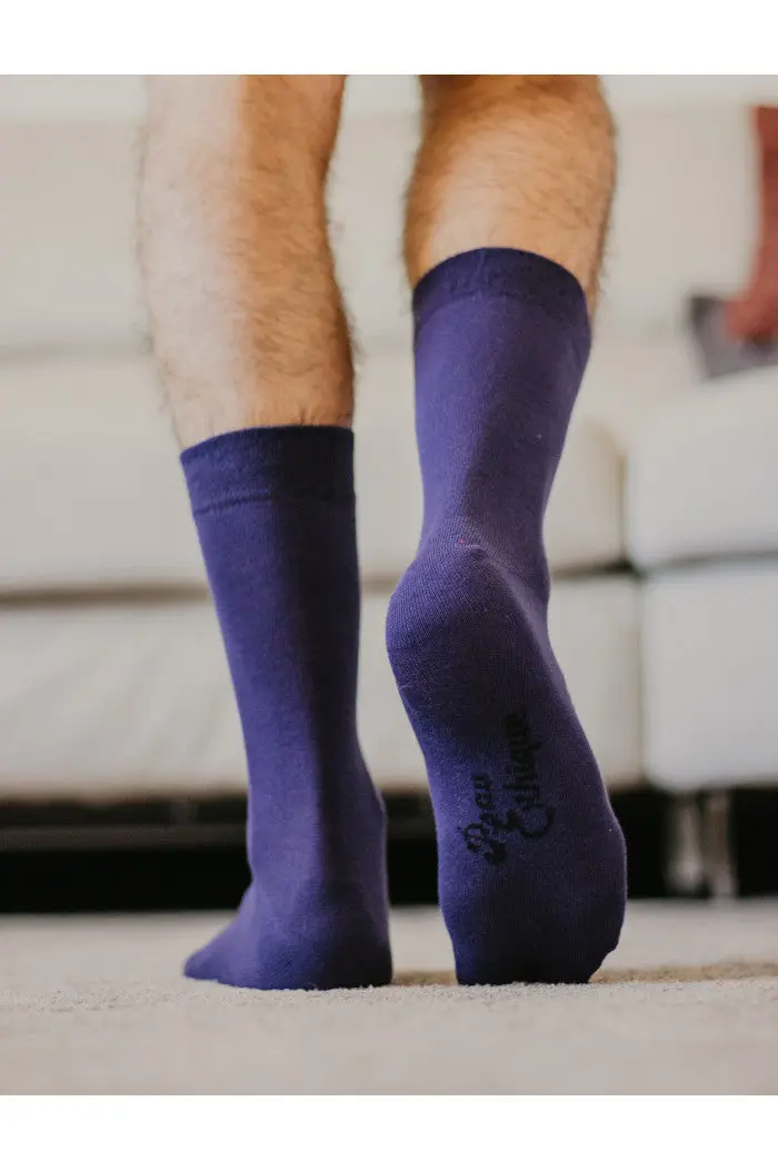 Chaussettes en coton biologique unie
